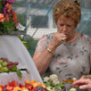 Guests enjoying the fruit tray